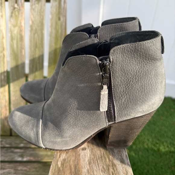 Rag & Bone Light‎ Grey Margot Ankle Booties Boots 38.5 R - Picture 1 of 14